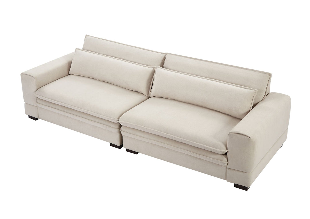 Buy farmhouse furniture Mid-Century Sofa Couch Modern Upholstered Couch for Livingroom,Bedroom, Apartment, Home Office Beige - Modern Cottage Farmhouse Furniture