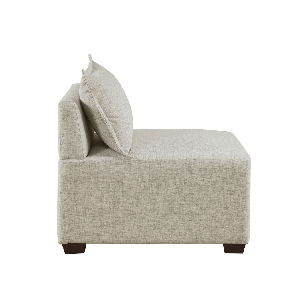 Buy farmhouse furniture Cream Off White Farmhouse Modular Armless Chair - Modern Cottage Farmhouse Furniture