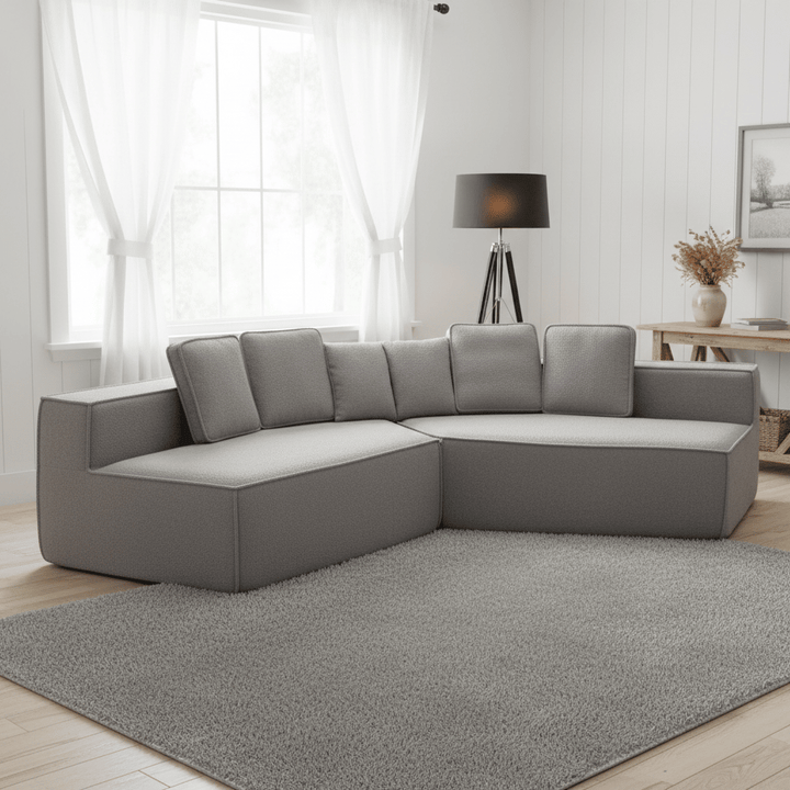 Buy farmhouse furniture The Haven • Extra Large Extra Wide Modular Modern Farmhouse Compressed Sofa - Modern Cottage Farmhouse Furniture