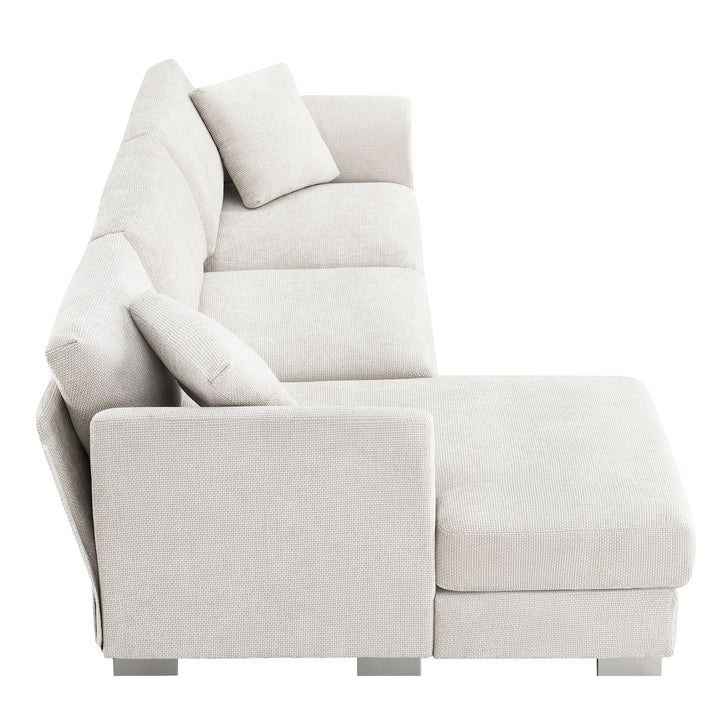 Buy farmhouse furniture Maison Blanc Sofa | Ivory Large Modern Farmhouse Sofa Couch - Modern Cottage Farmhouse Furniture