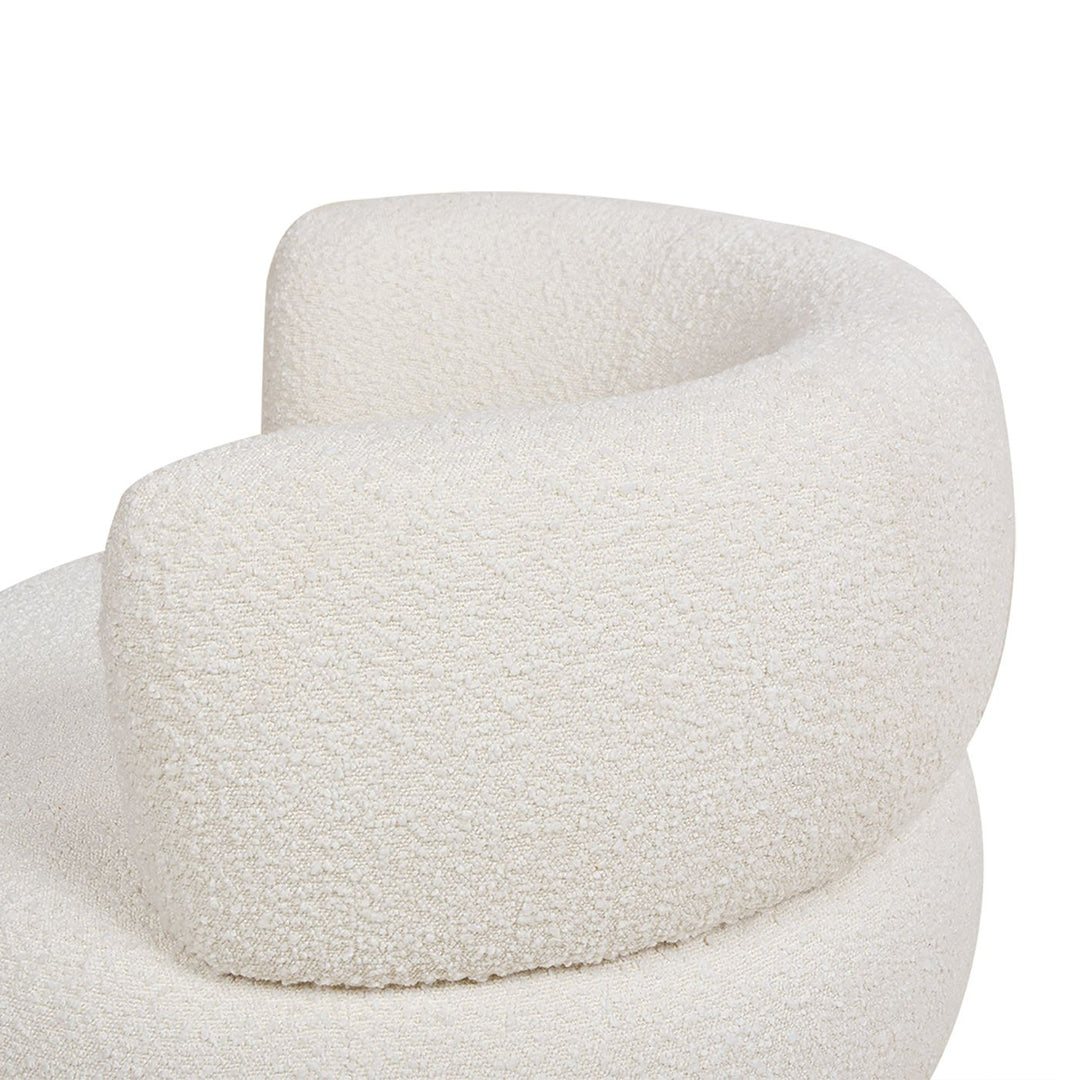 Buy farmhouse furniture Ivory Haven | White Modern Boucle Contemporary Accent Chair - Modern Cottage Farmhouse Furniture