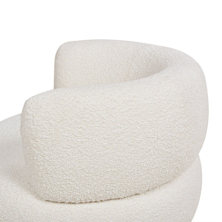 Buy farmhouse furniture Ivory Haven | White Modern Boucle Contemporary Accent Chair - Modern Cottage Farmhouse Furniture