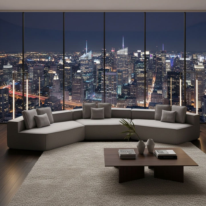 Buy farmhouse furniture Lily • Extra Large Extra Wide Modular Modern Farmhouse Compressed Sofa - Modern Cottage Farmhouse Furniture