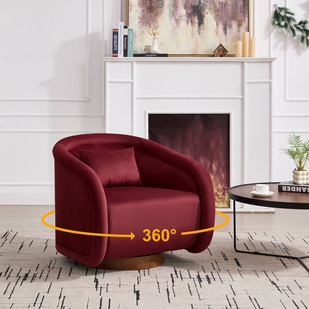 Buy farmhouse furniture Velvet Hearth | Velvet Red Contemporary Accent Chair - Modern Cottage Farmhouse Furniture