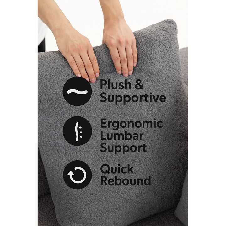 Buy farmhouse furniture Sole Terra | Simple Bouclé Minimalist Apartment Farmhouse Sofa Couch - Modern Cottage Farmhouse Furniture