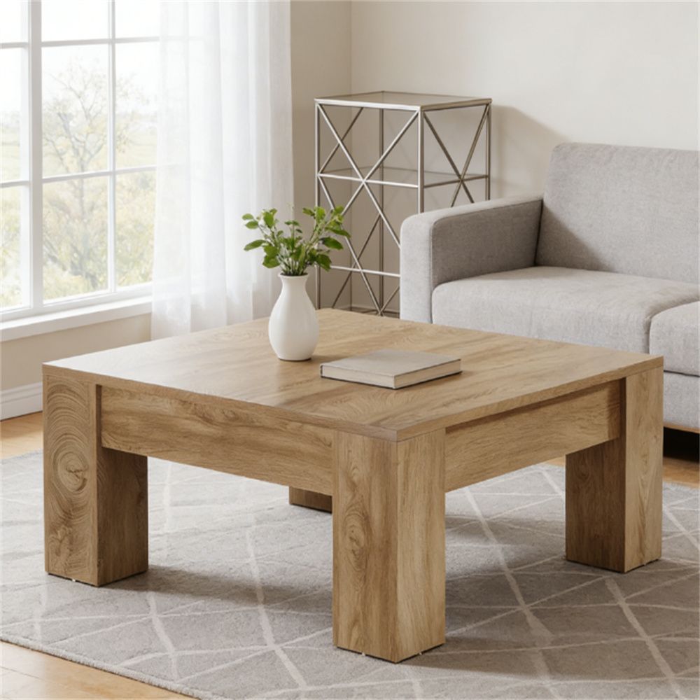 Buy farmhouse furniture Small Square Cottage Farmhouse Coffee Table - Modern Cottage Farmhouse Furniture