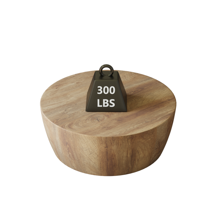 Buy farmhouse furniture White Oak Farm | Modern Farmhouse Wooden Round Coffee table - Modern Cottage Farmhouse Furniture