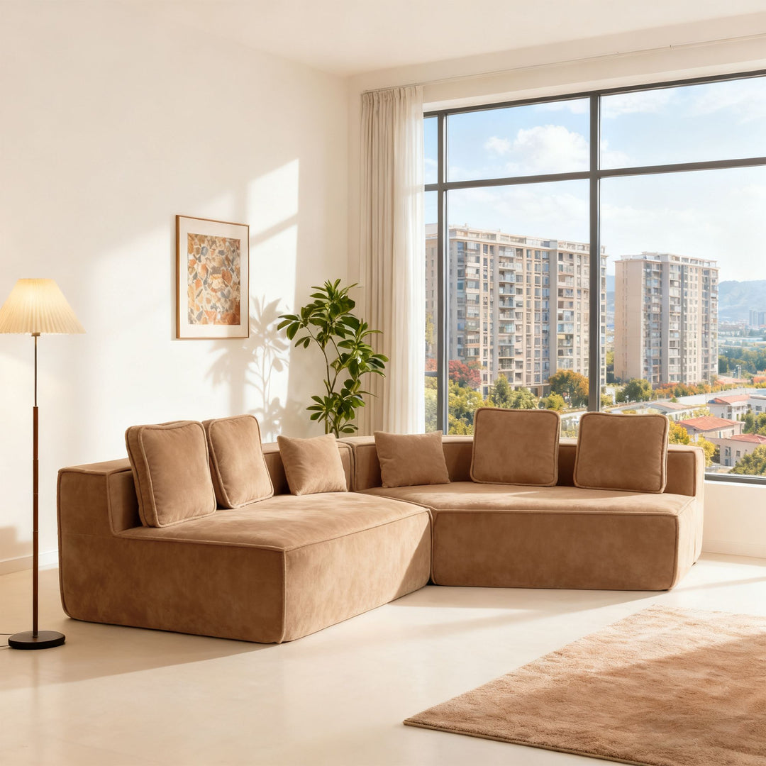 Buy farmhouse furniture The Haven • Extra Large Extra Wide Modular Modern Farmhouse Compressed Sofa - Modern Cottage Farmhouse Furniture