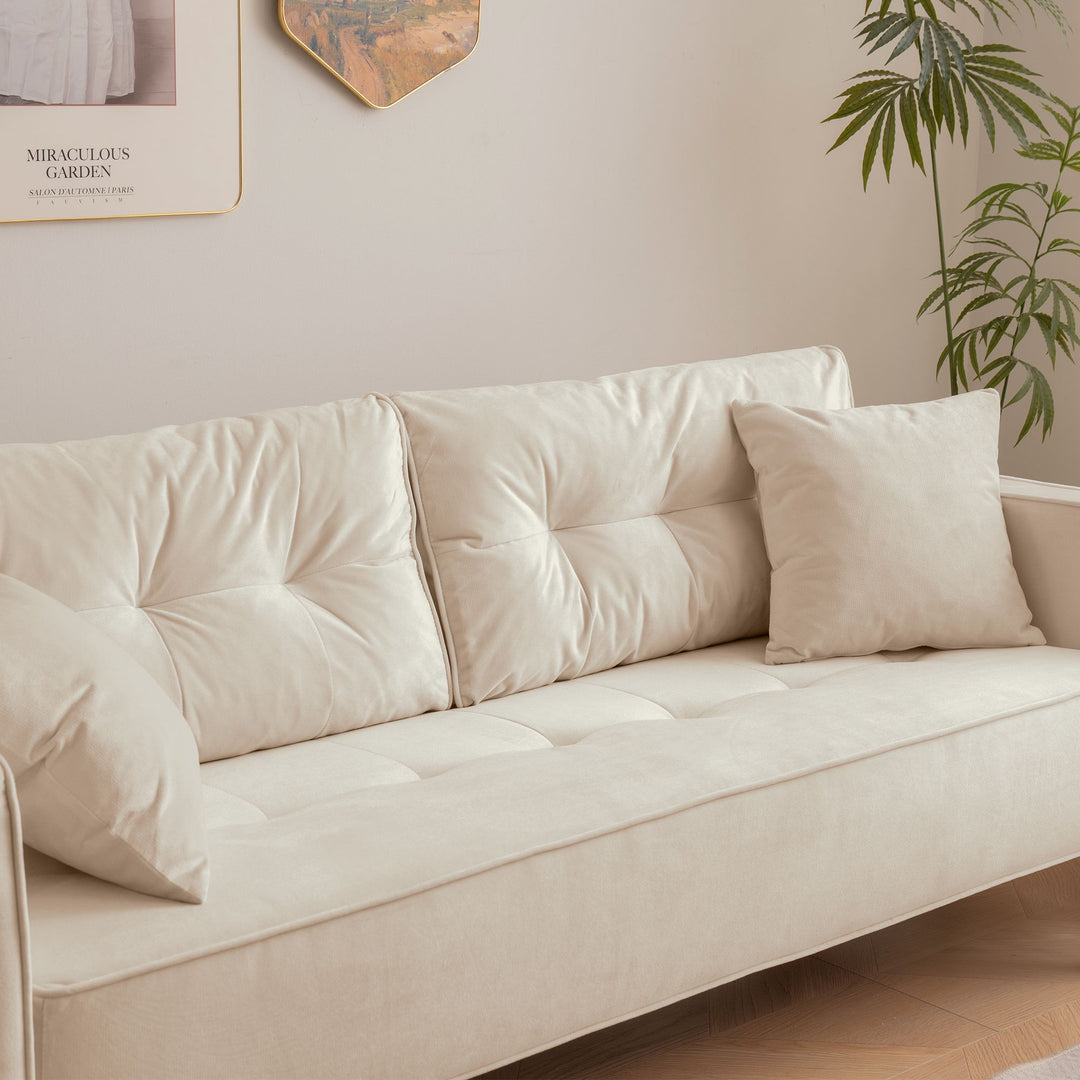 Buy farmhouse furniture Modern Farmhouse Cottage Upholstered 3-Seater Sofa Couch - Modern Cottage Farmhouse Furniture