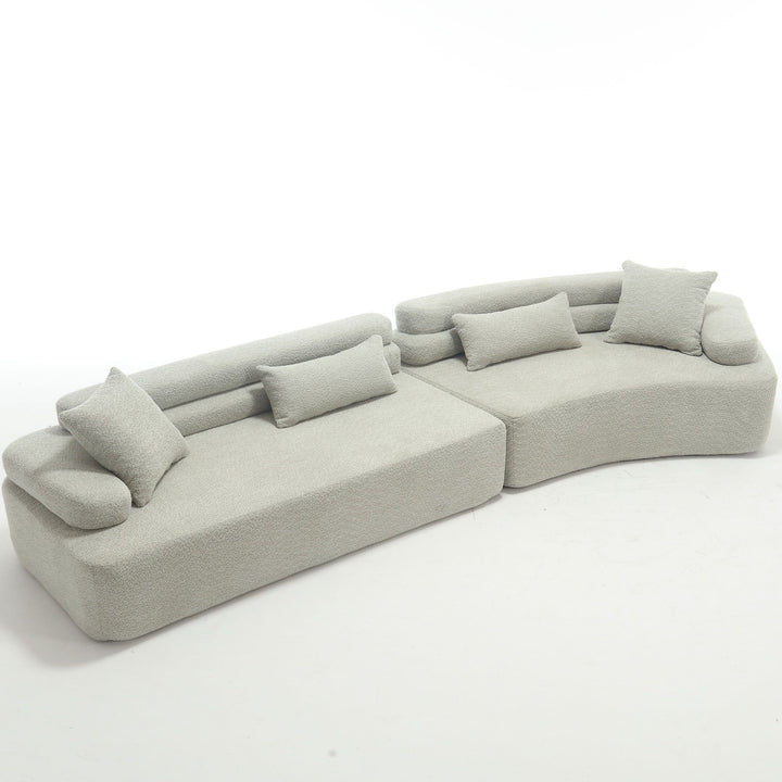 Buy farmhouse furniture Upholstered Curve Modern Minimalist Farmhouse Sofa Couch - Modern Cottage Farmhouse Furniture