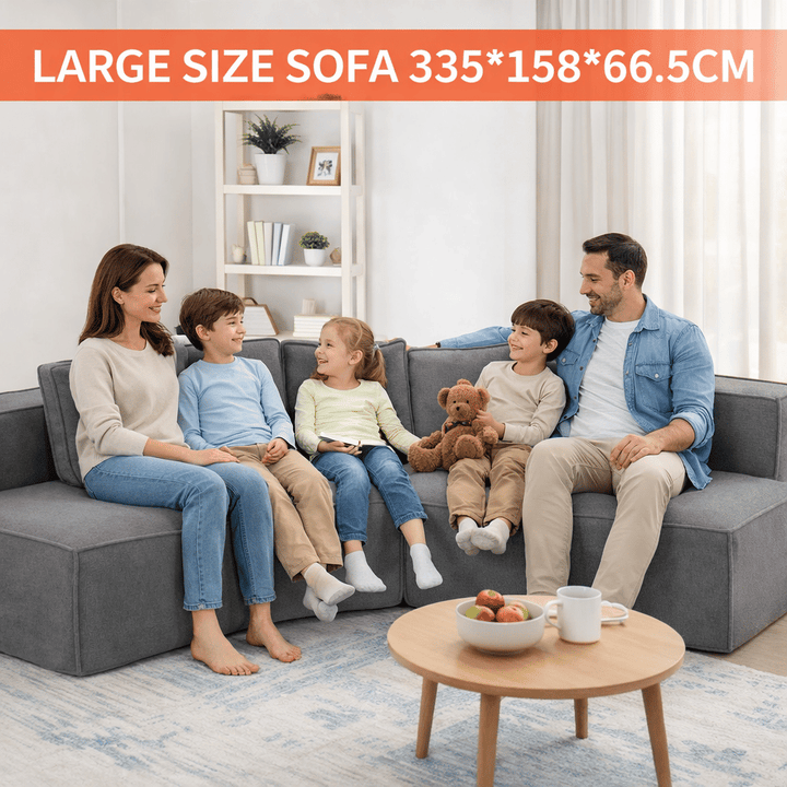 Buy farmhouse furniture The Haven • Extra Large Extra Wide Modular Modern Farmhouse Compressed Sofa - Modern Cottage Farmhouse Furniture