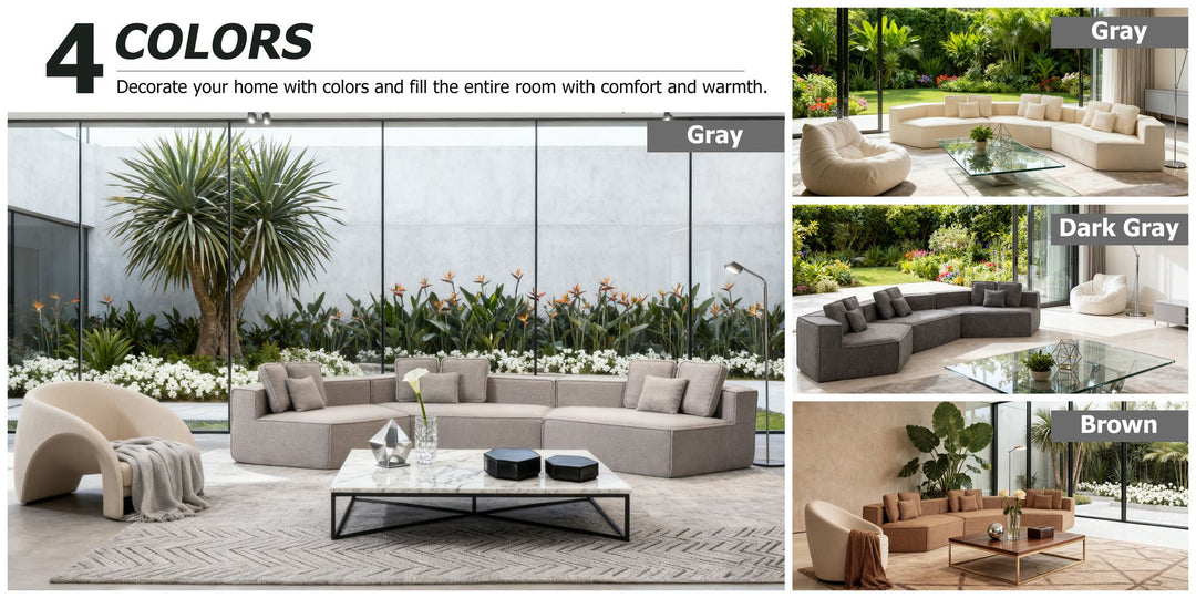 Buy farmhouse furniture Lily • Extra Large Extra Wide Modular Modern Farmhouse Compressed Sofa - Modern Cottage Farmhouse Furniture