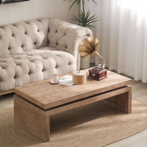 Buy farmhouse furniture Modern Rustic Wood Farmhouse Cottage Coffee Table - Modern Cottage Farmhouse Furniture
