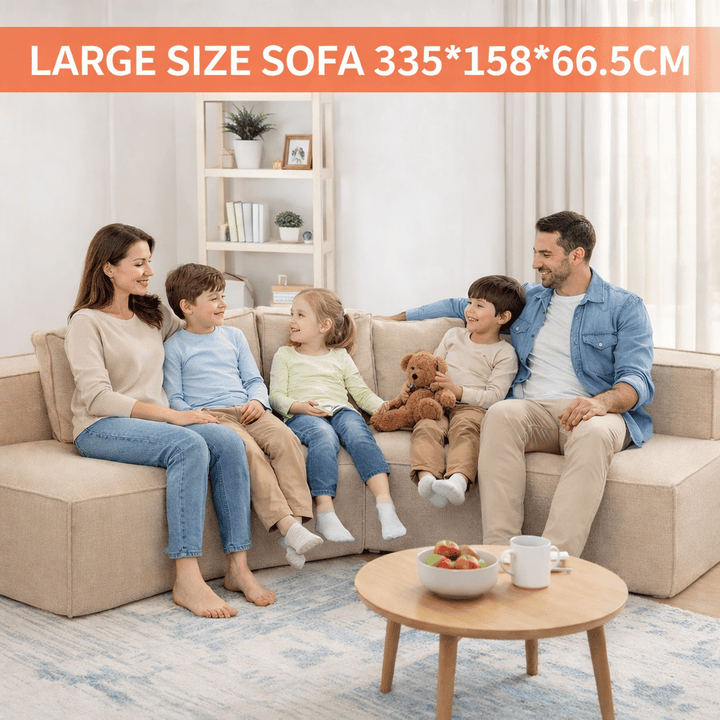 Buy farmhouse furniture The Haven • Extra Large Extra Wide Modular Modern Farmhouse Compressed Sofa - Modern Cottage Farmhouse Furniture