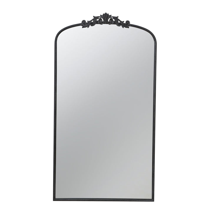 Buy farmhouse furniture Les Saules | Elegant Modern Farmhouse Black Contemporary Large Arched Full Length Mirror - Modern Cottage Farmhouse Furniture