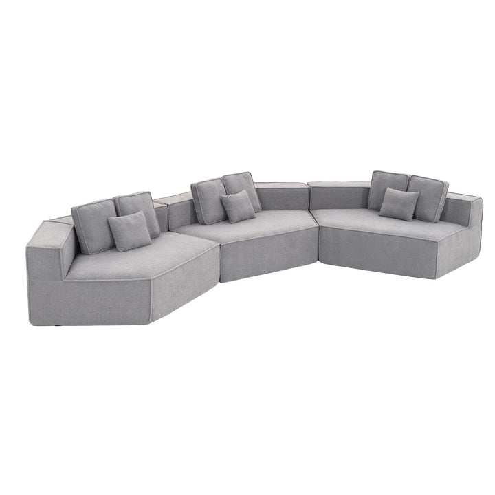 Buy farmhouse furniture Lily • Extra Large Extra Wide Modular Modern Farmhouse Compressed Sofa - Modern Cottage Farmhouse Furniture