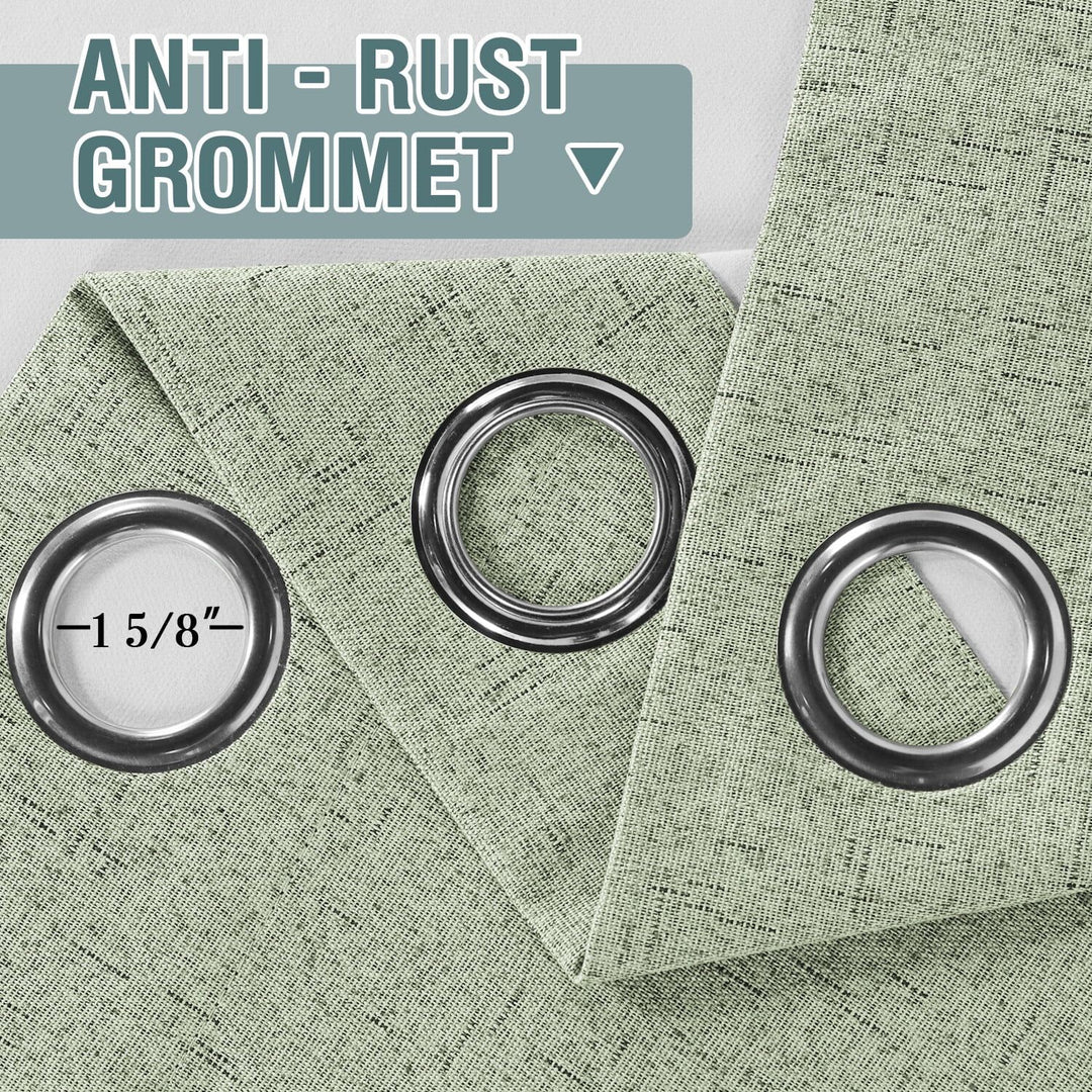 Buy farmhouse furniture Sage Green Solid Grommet 100% Blackout Curtains, 42" x 84", 2 Panels - Modern Cottage Farmhouse Furniture