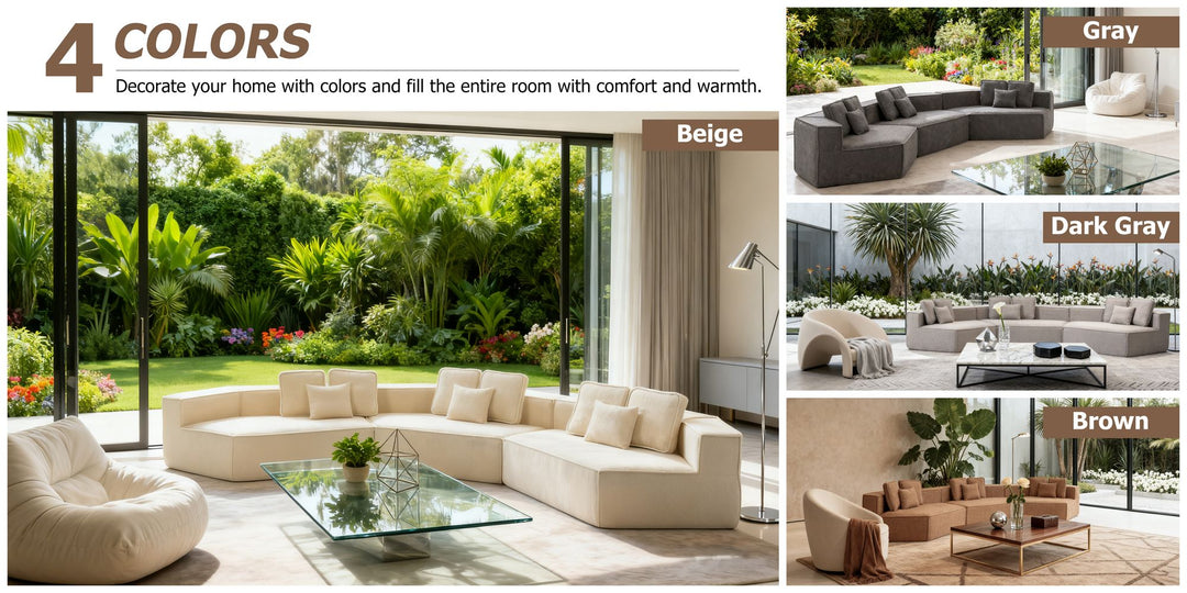 Buy farmhouse furniture Lily • Extra Large Extra Wide Modular Modern Farmhouse Compressed Sofa - Modern Cottage Farmhouse Furniture