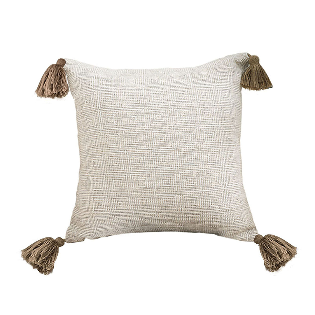 Buy farmhouse furniture Beige & Cream Rib Knit Cottage Farmhouse Textured Cotton Pillow Case - Modern Cottage Farmhouse Furniture