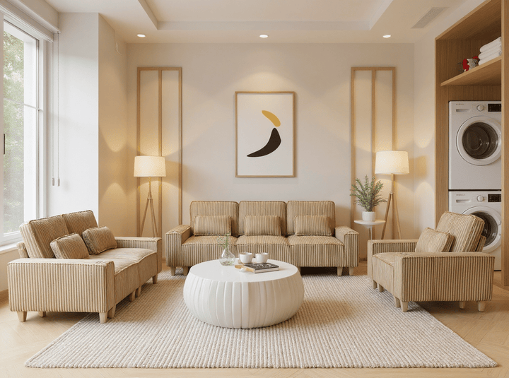 Buy farmhouse furniture Beige Modern Contemporary Cottage Accent Chair - Modern Cottage Farmhouse Furniture
