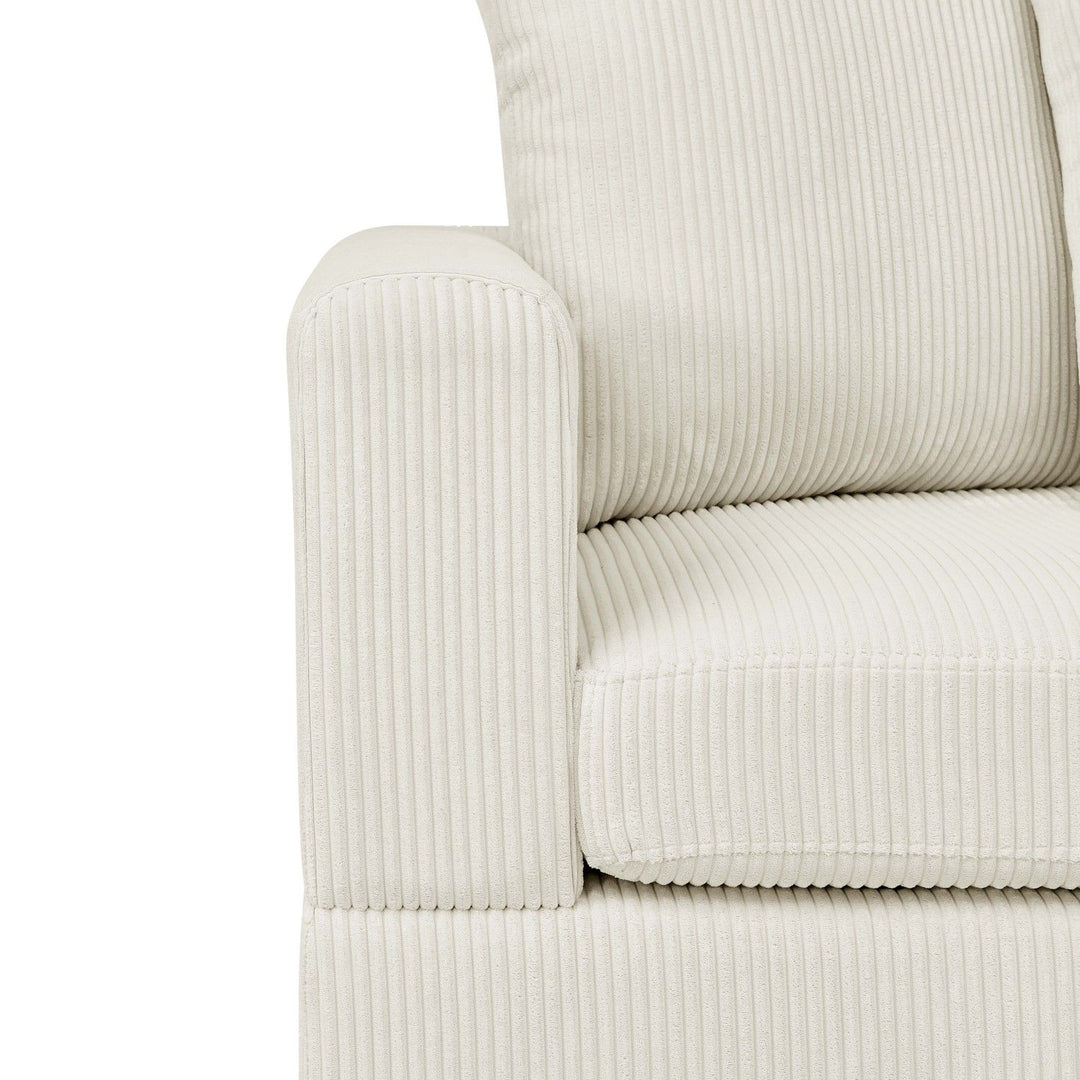 Buy farmhouse furniture The Emma | 6 Piece Farmhouse Off White Modular Corduroy Sectional Sofa Couch - Modern Cottage Farmhouse Furniture