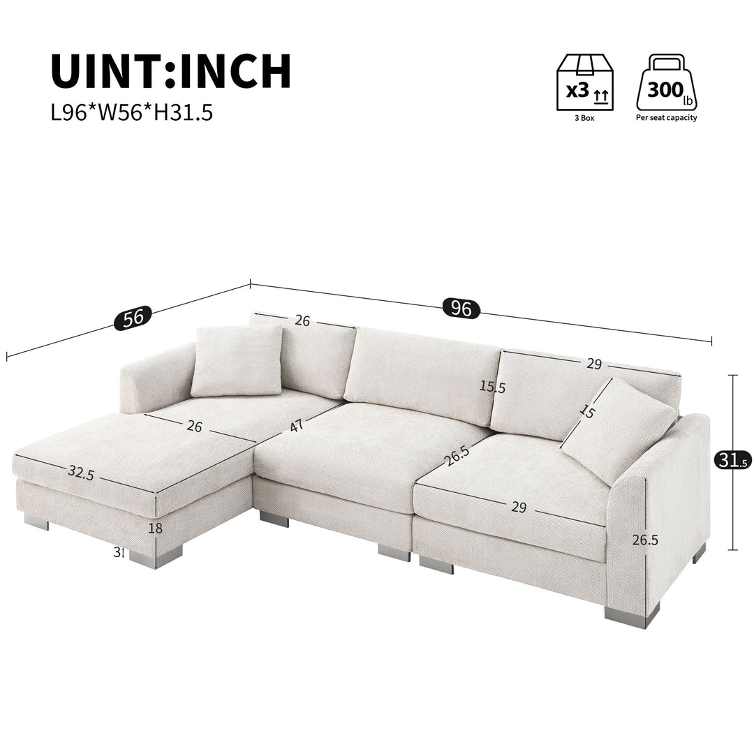 Buy farmhouse furniture Maison Blanc Sofa | Ivory Large Modern Farmhouse Sofa Couch - Modern Cottage Farmhouse Furniture