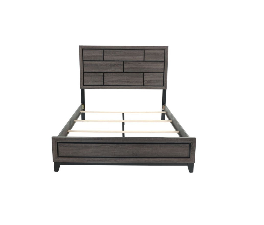 Buy farmhouse furniture Elizabeth | Grey Farmhouse 1pc King Size Bed - Modern Cottage Farmhouse Furniture