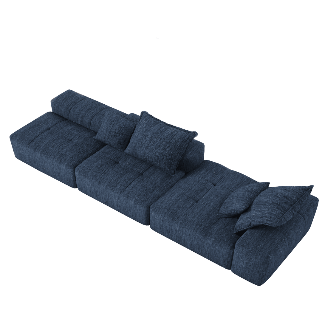 Buy farmhouse furniture The Blue Ridge | Modern Contemporary Farmhouse Oversized Modular Sectional Sofa with Ottoman - Modern Cottage Farmhouse Furniture