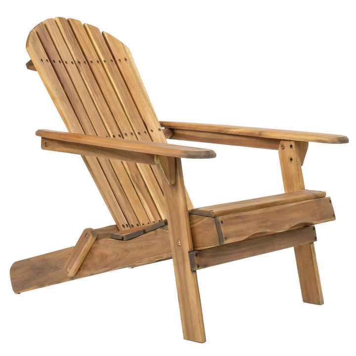 Buy farmhouse furniture Teak Wooden Outdoor Folding Adirondack Contemporary Accent Chair - Modern Cottage Farmhouse Furniture