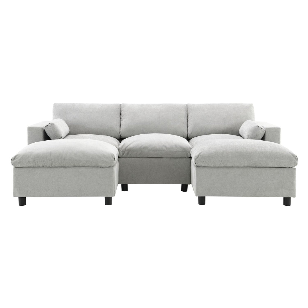 Buy farmhouse furniture Modern Farmhouse Grey Three Seater Sofa Couch - Modern Cottage Farmhouse Furniture
