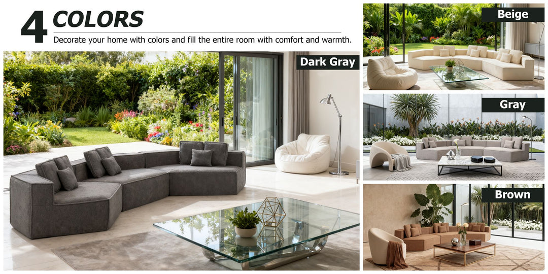 Buy farmhouse furniture Lily • Extra Large Extra Wide Modular Modern Farmhouse Compressed Sofa - Modern Cottage Farmhouse Furniture