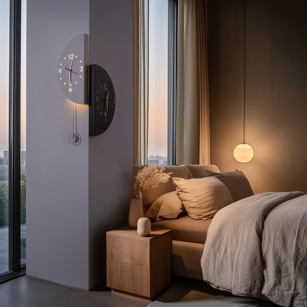 Buy farmhouse furniture Modern Farmhouse Solace &amp; Moon Wall Clock - Modern Cottage Farmhouse Furniture