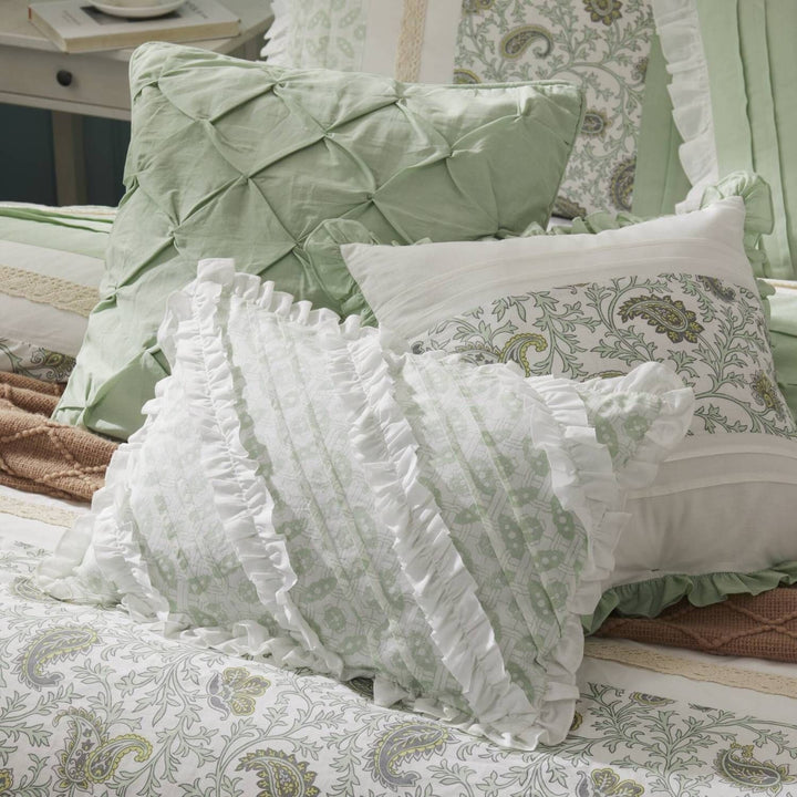 Buy farmhouse furniture 9 Piece Cotton Percale Comforter Set King - Modern Cottage Farmhouse Furniture