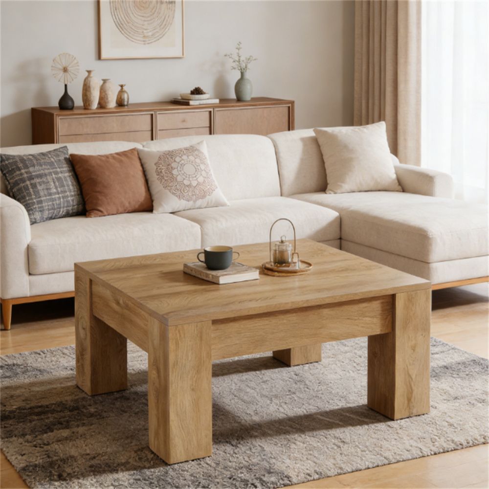 Buy farmhouse furniture Small Square Cottage Farmhouse Coffee Table - Modern Cottage Farmhouse Furniture
