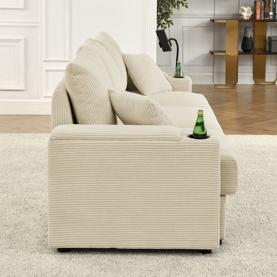 Buy farmhouse furniture The Savannah • Beige Modern Cottage Farmhouse U-Shaped Couch Sofa Chair - Modern Cottage Farmhouse Furniture