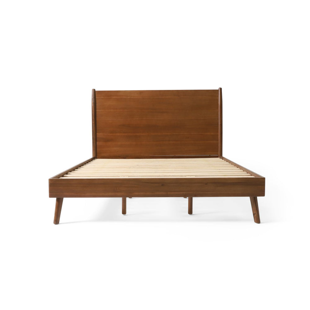 Buy farmhouse furniture King Size Farmhouse Cohron Solid Wood Platform Bed (Cali King) - Modern Cottage Farmhouse Furniture