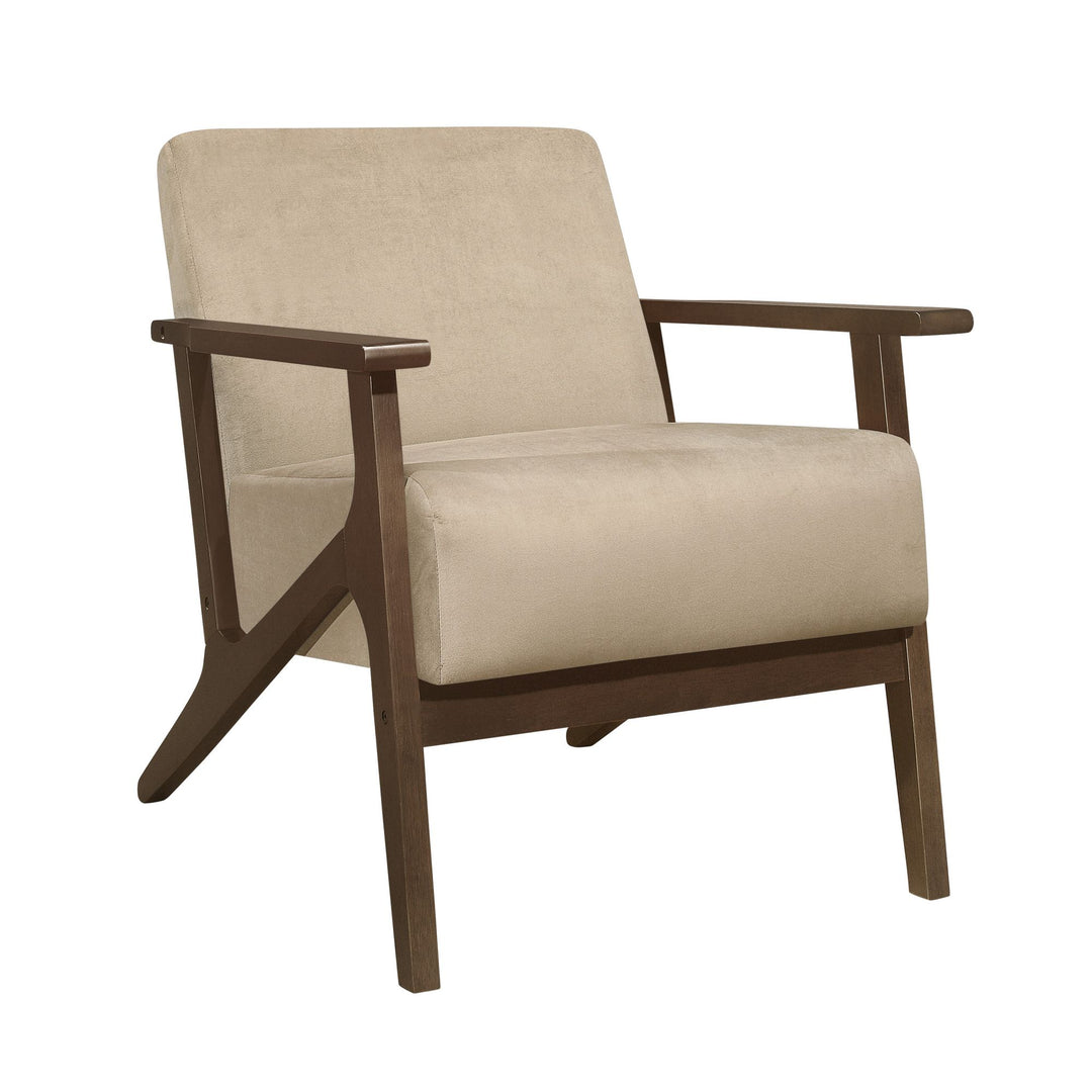 Buy farmhouse furniture Walnut Grove | Upholstery Light Brown Modern Home Contemporary Accent Chair - Modern Cottage Farmhouse Furniture