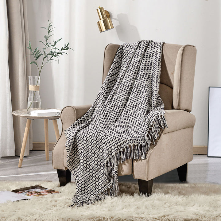 Buy farmhouse furniture Modern Farmhouse Brown Throw Blanket - Modern Cottage Farmhouse Furniture