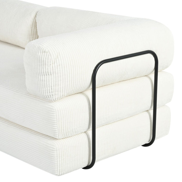 Buy farmhouse furniture Le Marie • White L-Shaped Modular Modern European Farmhouse Style Sofa Bed - Modern Cottage Farmhouse Furniture