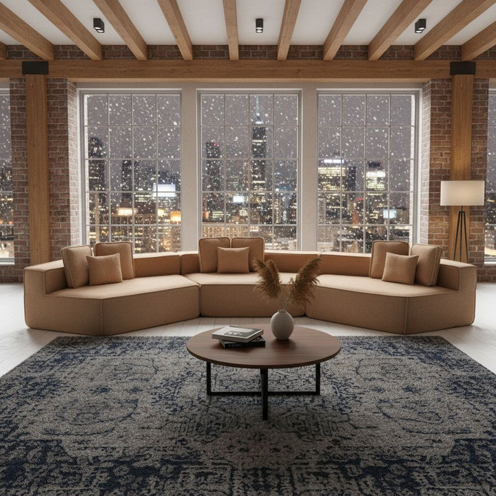 Buy farmhouse furniture Lily • Extra Large Extra Wide Modular Modern Farmhouse Compressed Sofa - Modern Cottage Farmhouse Furniture