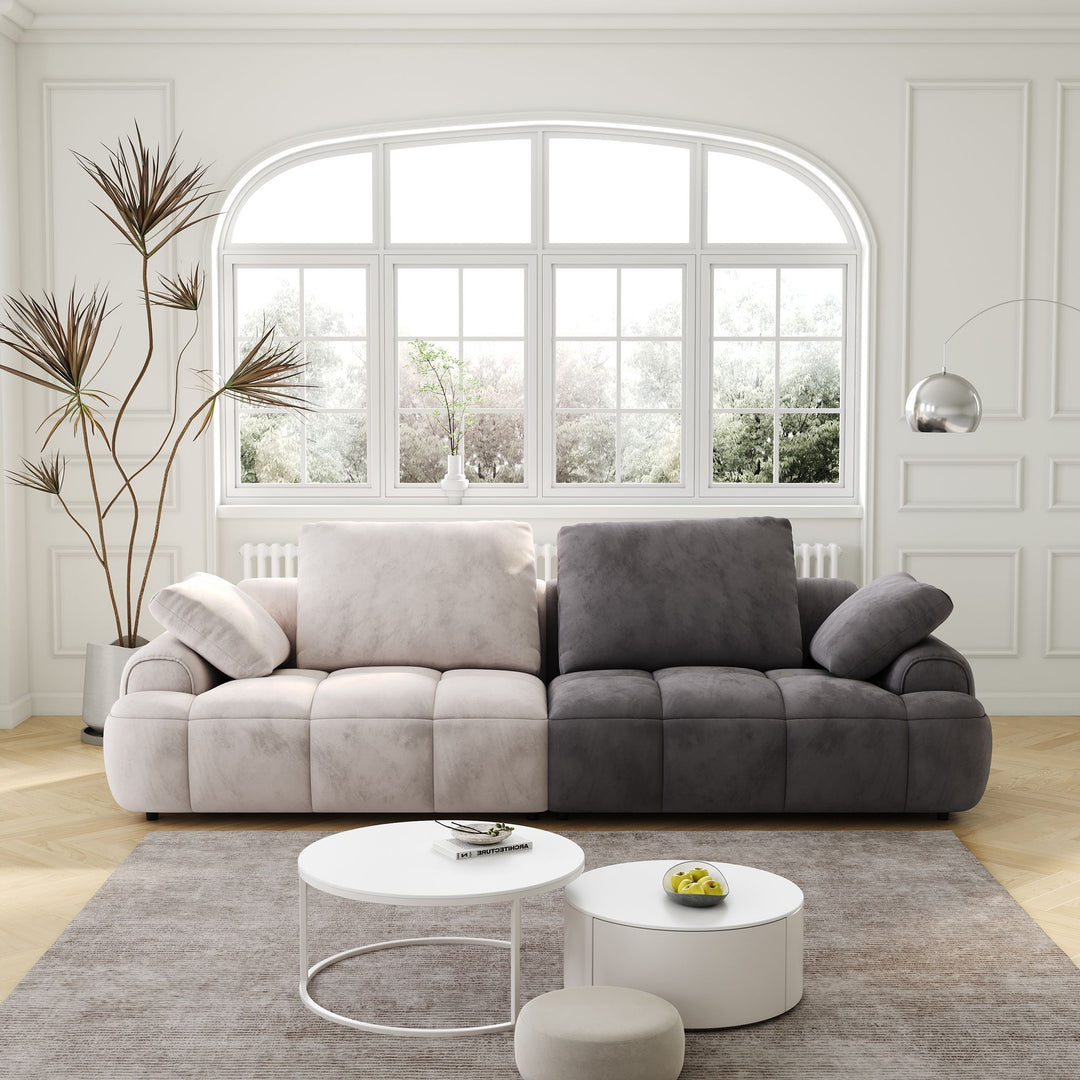 Buy farmhouse furniture Modern Farmhouse Two-Seat Sofa | Large 86.6" Living Room Couch - Modern Cottage Farmhouse Furniture