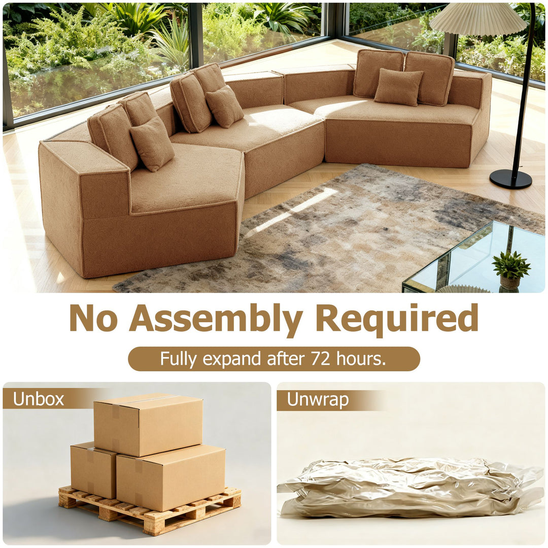 Buy farmhouse furniture Lily • Extra Large Extra Wide Modular Modern Farmhouse Compressed Sofa - Modern Cottage Farmhouse Furniture