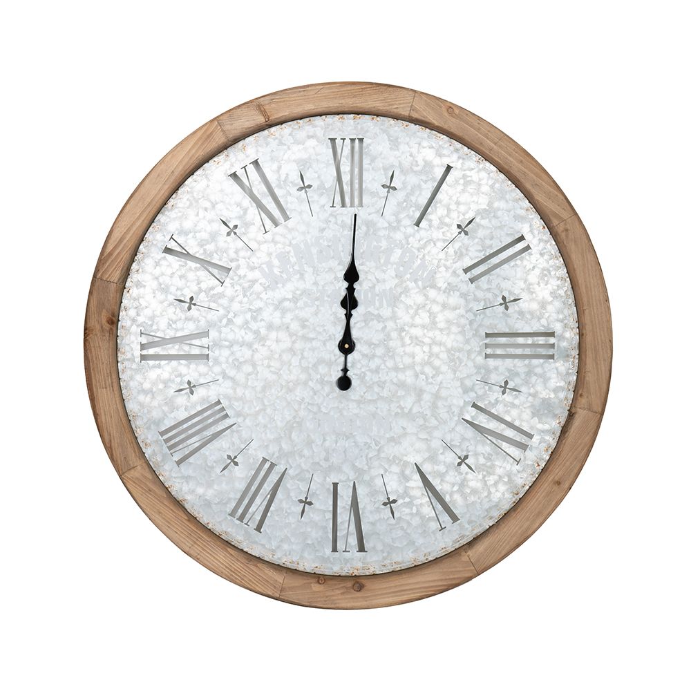 Buy farmhouse furniture 33 inch Farmhouse Grant Oversized Wall Clock with Fir Wood Frame - Modern Cottage Farmhouse Furniture