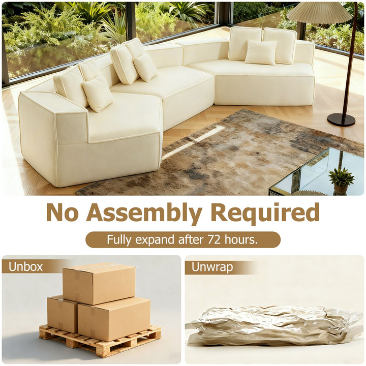 Buy farmhouse furniture Lily • Extra Large Extra Wide Modular Modern Farmhouse Compressed Sofa - Modern Cottage Farmhouse Furniture