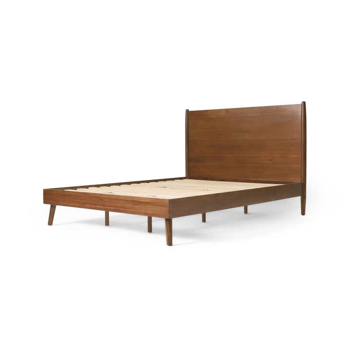 Buy farmhouse furniture King Size Cohron Solid Wood Platform Bed - Modern Cottage Farmhouse Furniture