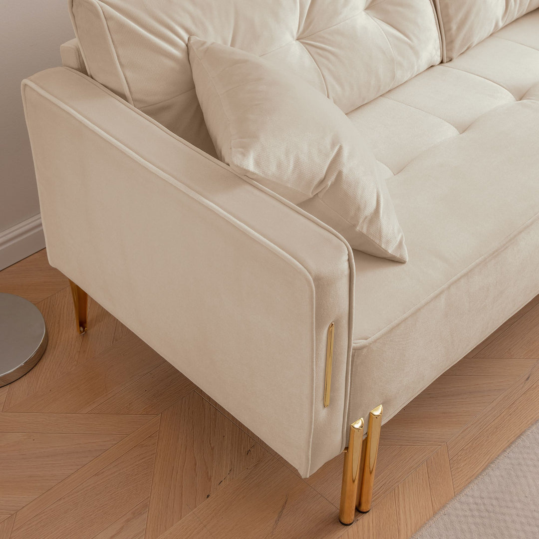 Buy farmhouse furniture Modern Farmhouse Cottage Upholstered 3-Seater Sofa Couch - Modern Cottage Farmhouse Furniture