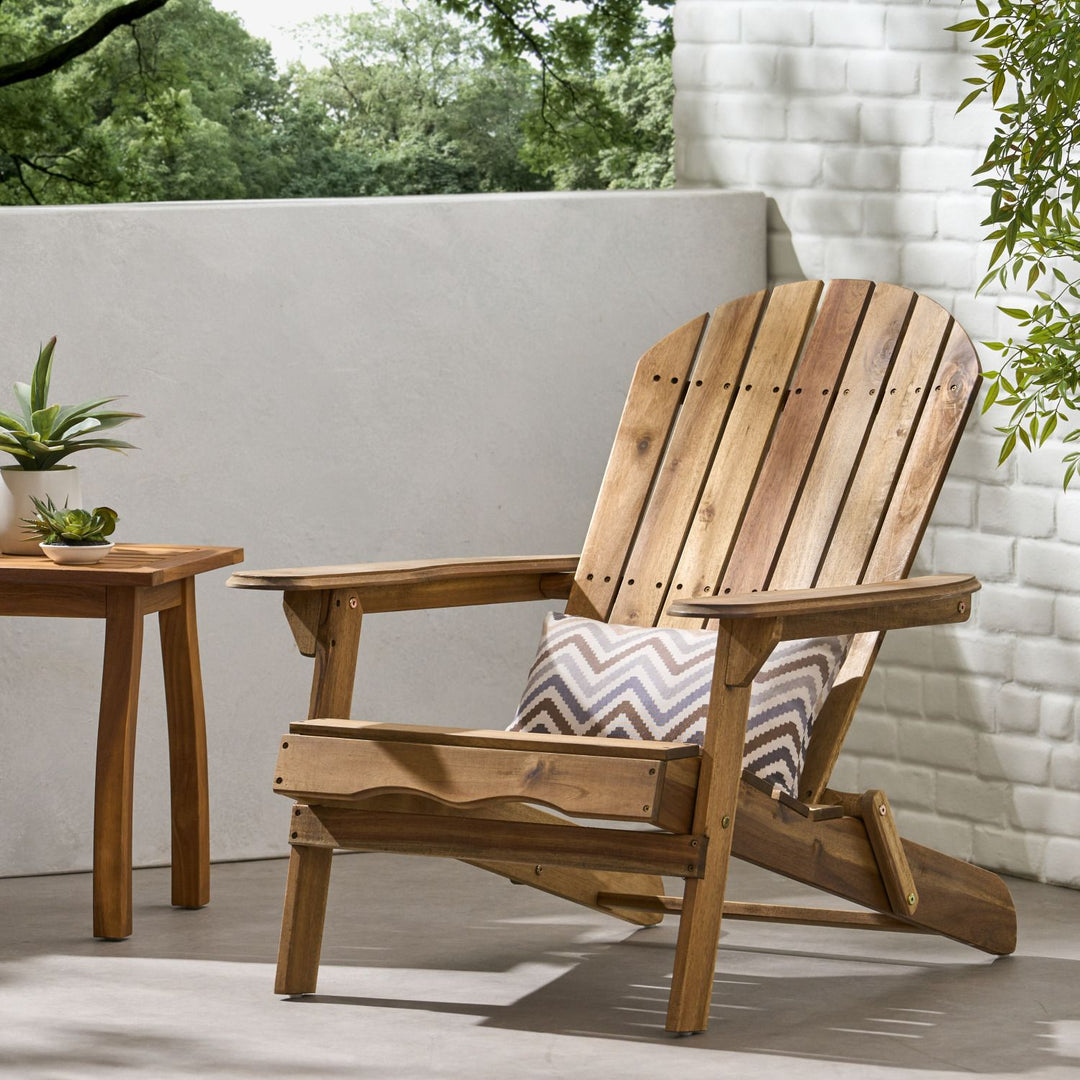 Buy farmhouse furniture Teak Wooden Outdoor Folding Adirondack Contemporary Accent Chair - Modern Cottage Farmhouse Furniture