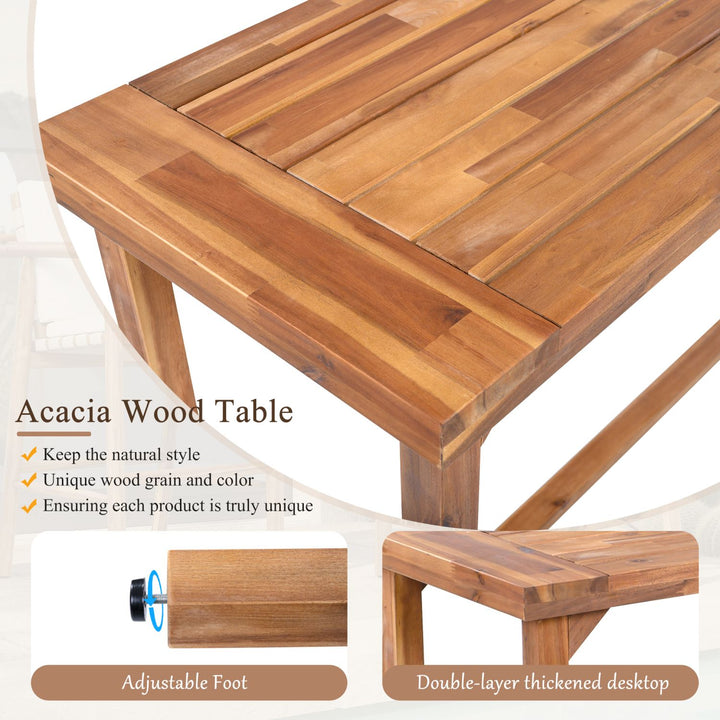 Buy farmhouse furniture 3 Piece Outdoor Modern Farmhouse Patio Bar Set - Modern Cottage Farmhouse Furniture