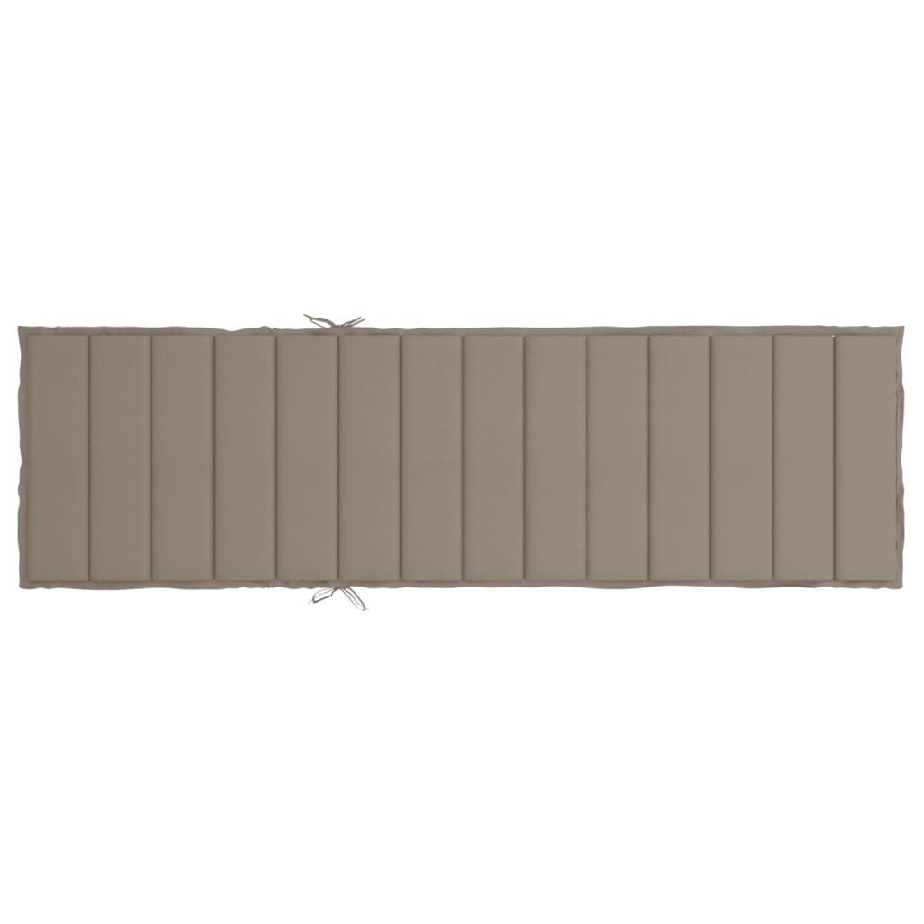 Buy farmhouse furniture Sun Lounger Cushion Taupe Oxford fabric - Modern Cottage Farmhouse Furniture