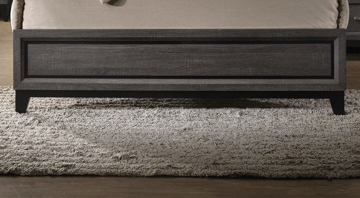 Buy farmhouse furniture Elizabeth | Grey Farmhouse 1pc King Size Bed - Modern Cottage Farmhouse Furniture